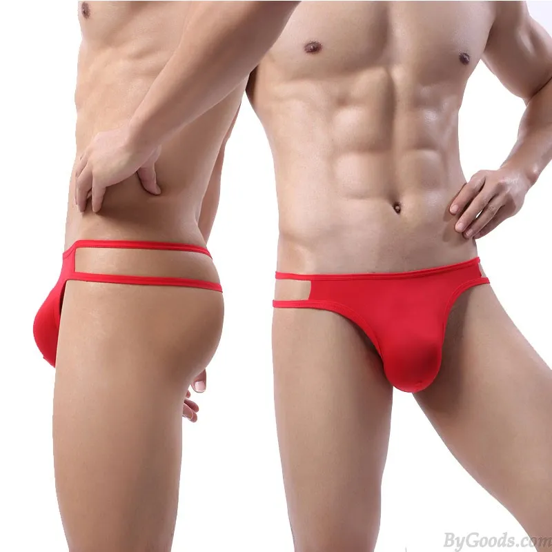 SEXY BULGE POUCH MEN'S UNDERPANTS DOUBLE BELT BRIEFS FOR MAN UNDERWEAR TBACK GSTRING THONG LINGERIE