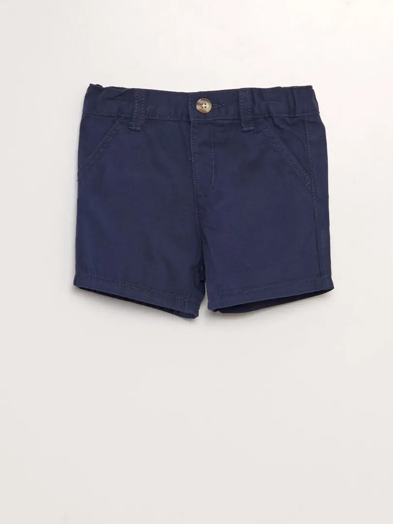 SHORT CHINO DE SARGA  AZUL OSCURO