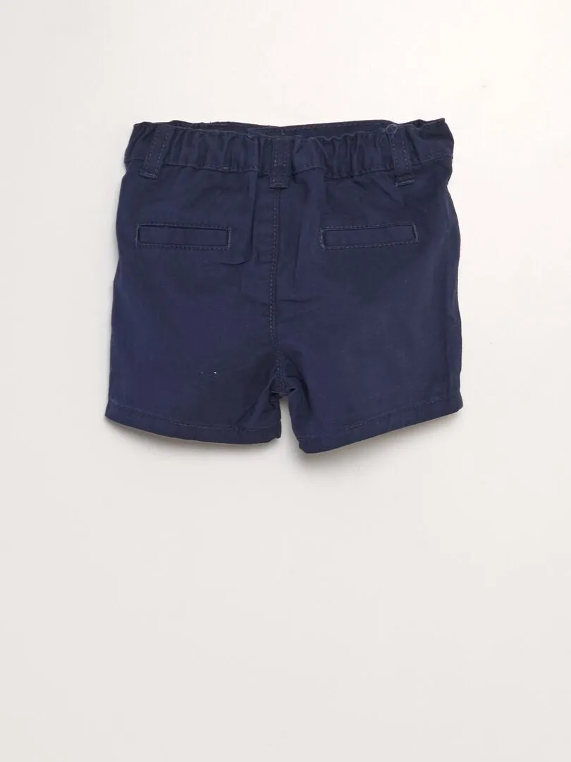 SHORT CHINO DE SARGA  AZUL OSCURO