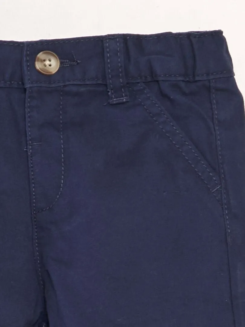 SHORT CHINO DE SARGA  AZUL OSCURO