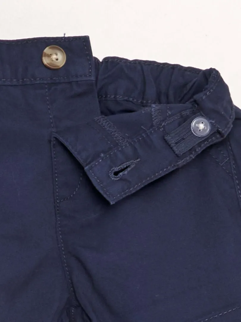 SHORT CHINO DE SARGA  AZUL OSCURO