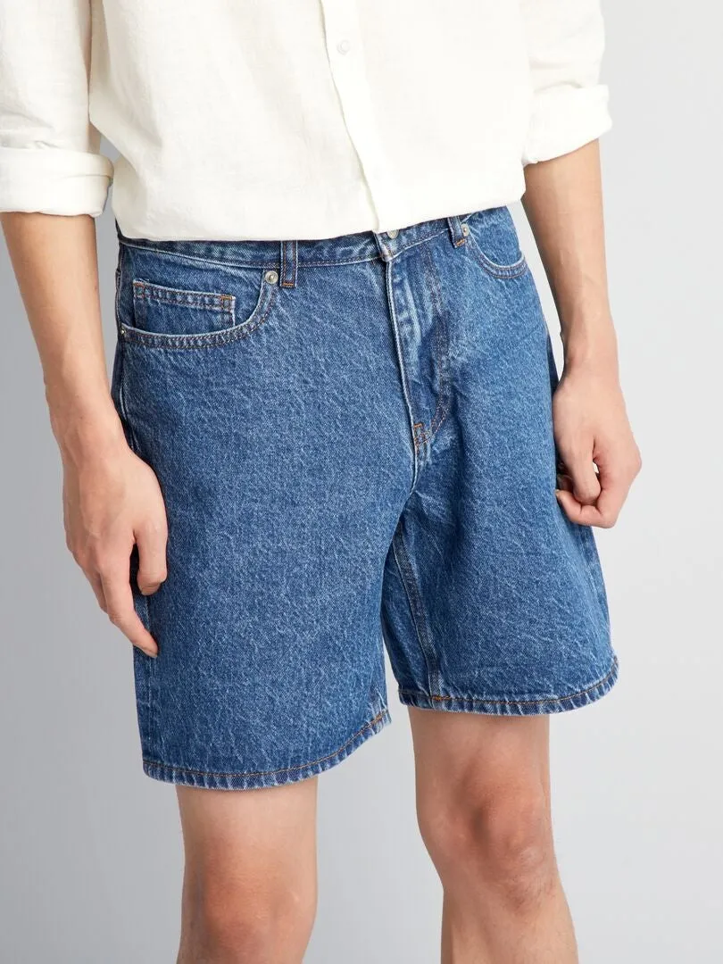 SHORT VAQUERO  AZUL