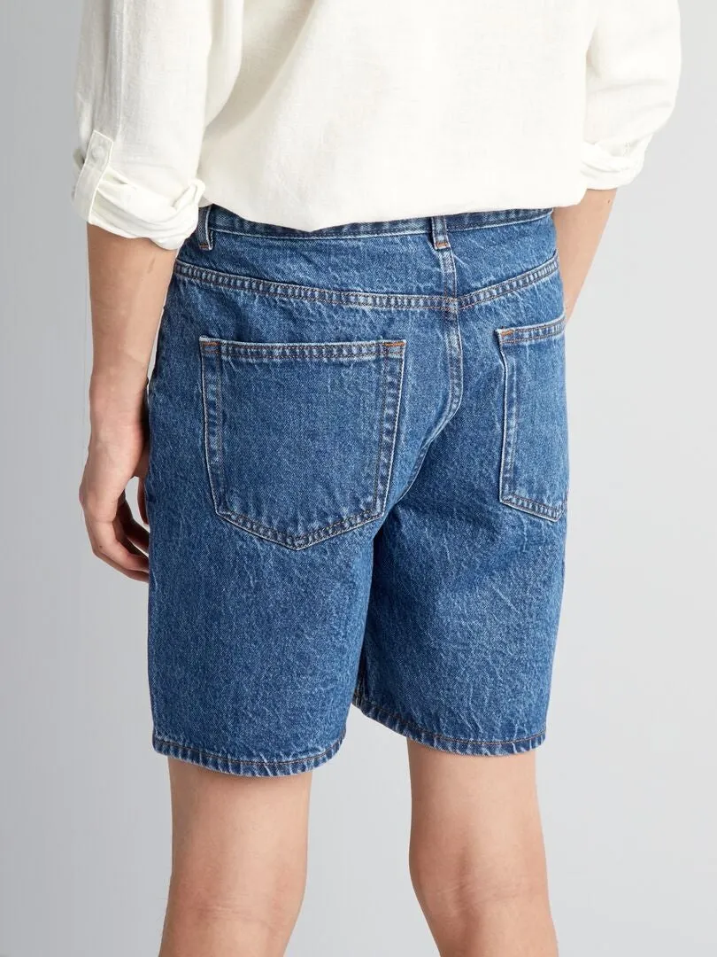 SHORT VAQUERO  AZUL
