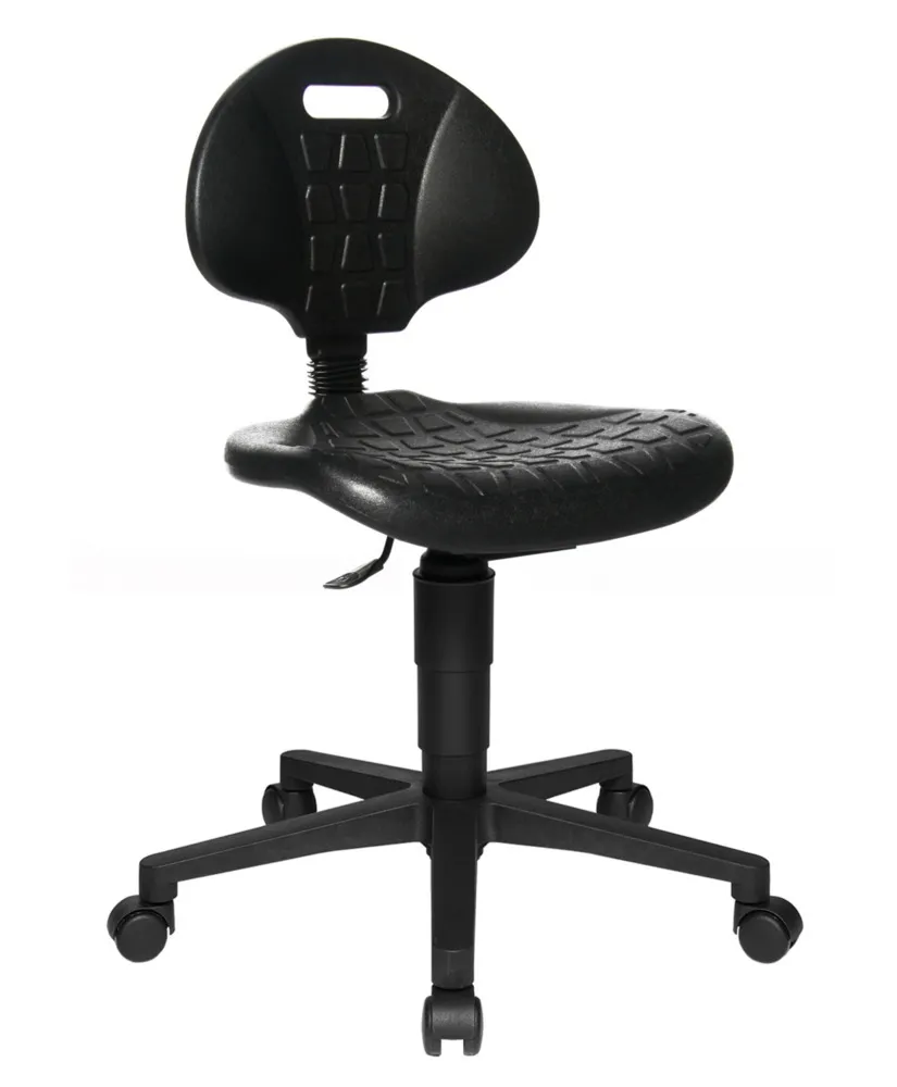 Silla giratoria de trabajo TopStar Tec 20, con base de plástico, asiento de espuma de PU