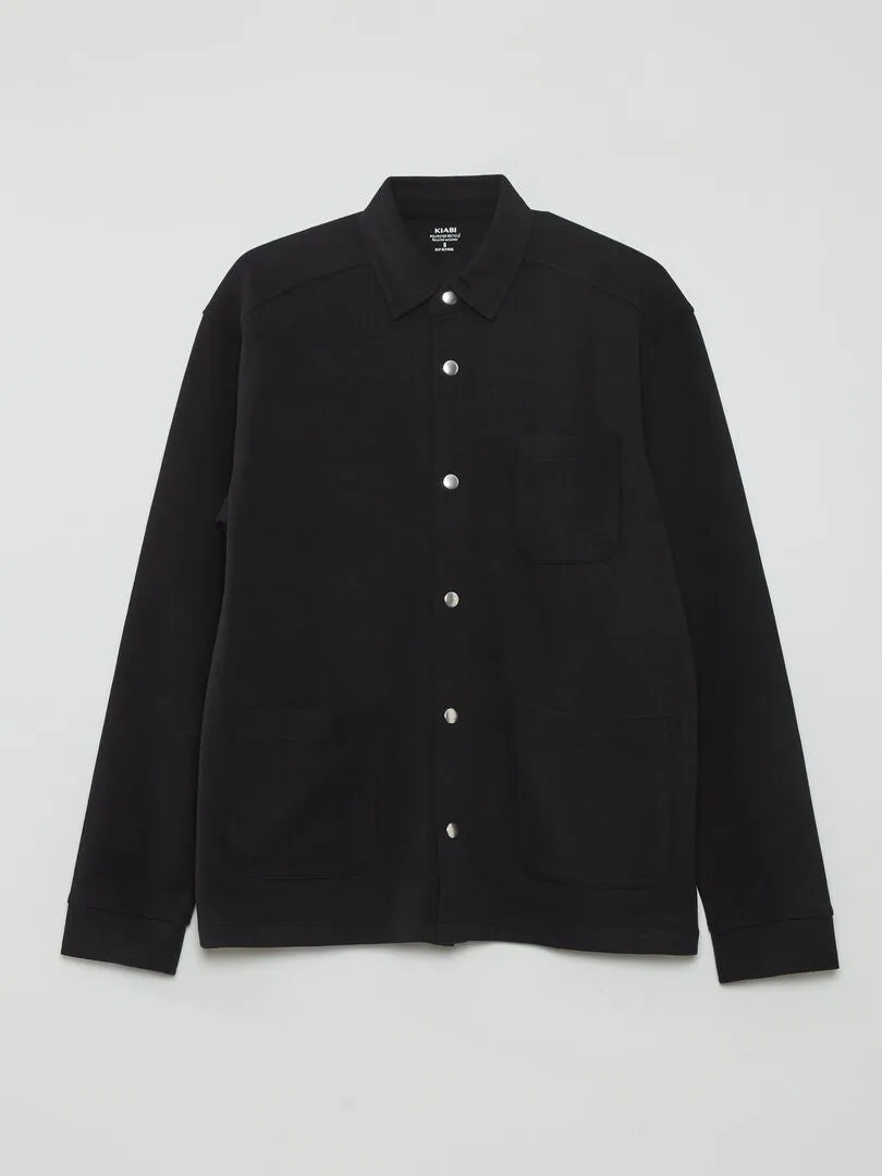 SOBRECAMISA LISA ELáSTICA  NEGRO