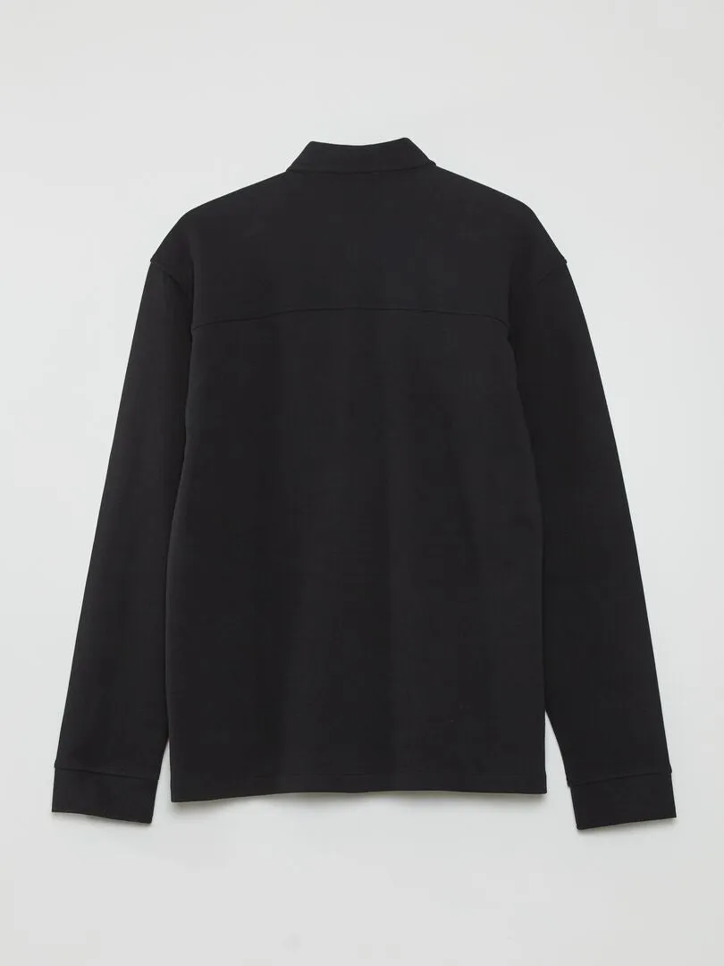 SOBRECAMISA LISA ELáSTICA  NEGRO
