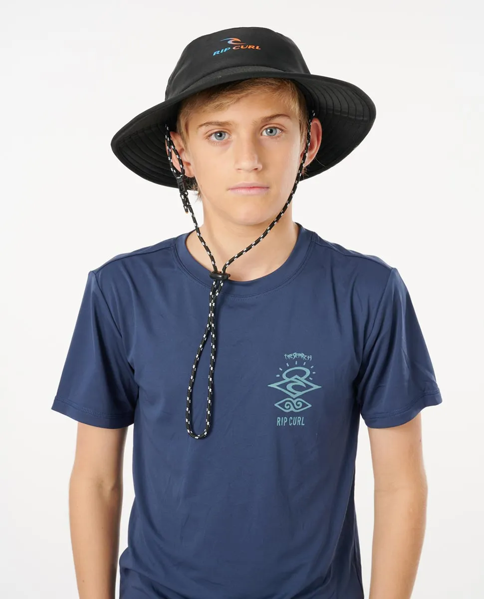 SOMBRERO RIP CURL DE ALA ANCHA ALGODóN NIñOS BEACH HATBOY REF. KHABF9 NEGRO