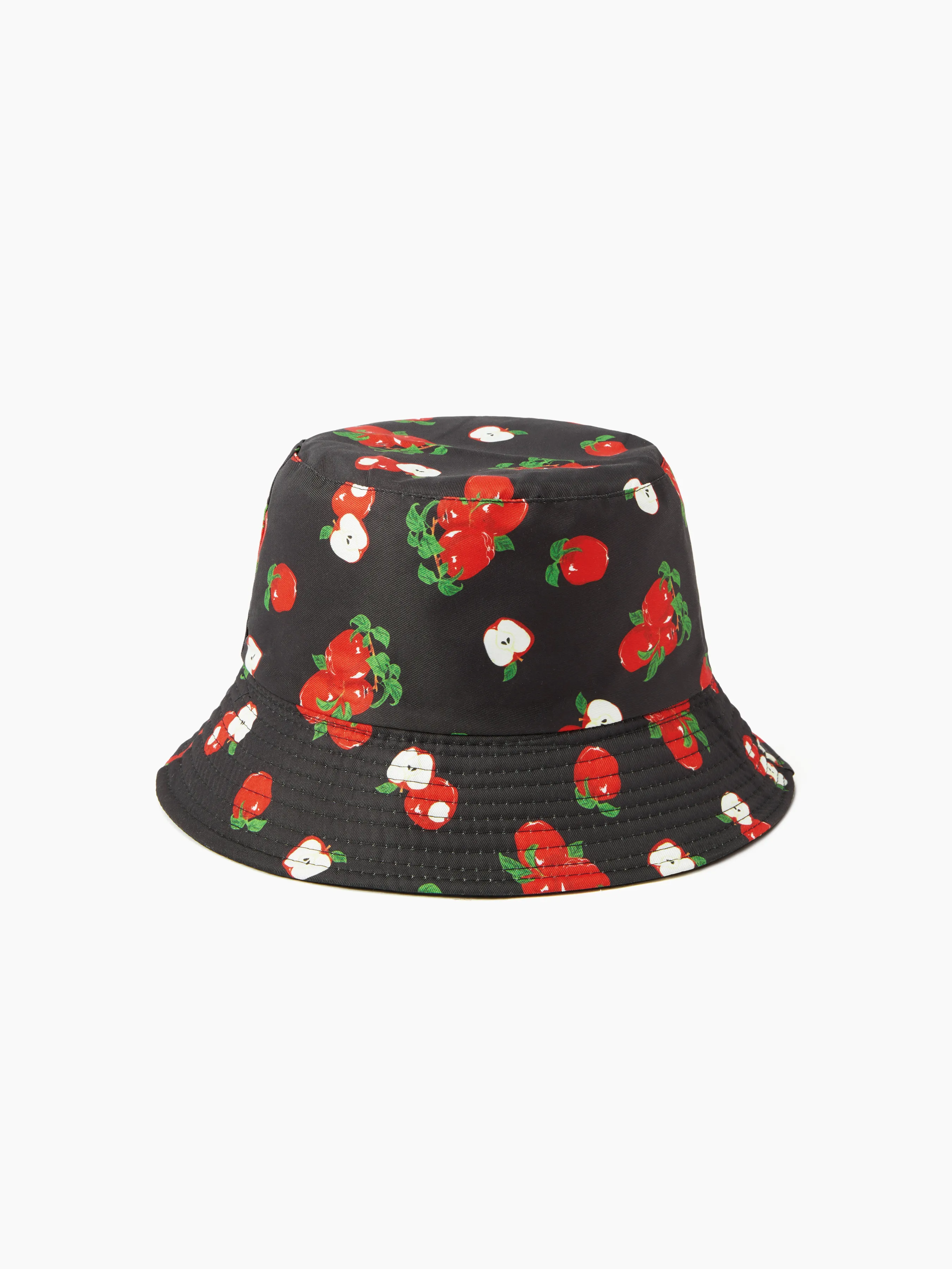 Sombrero tipo cubo con estampado de manzana