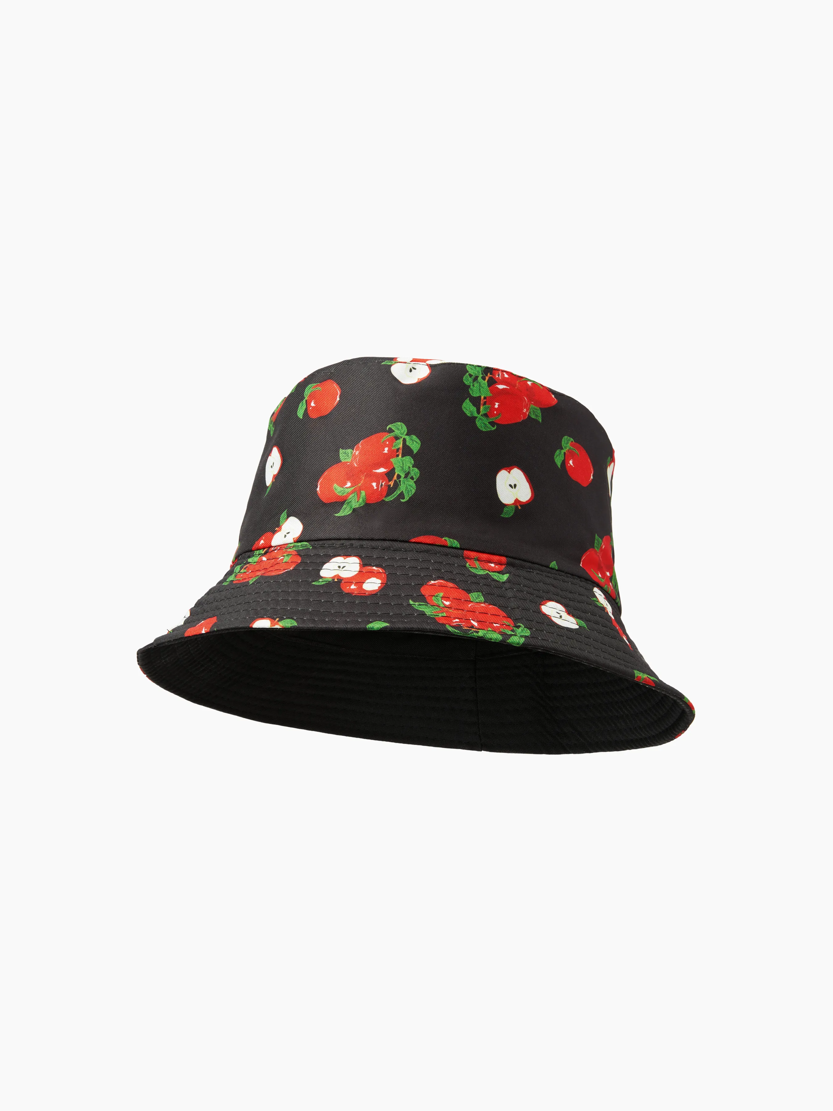 Sombrero tipo cubo con estampado de manzana