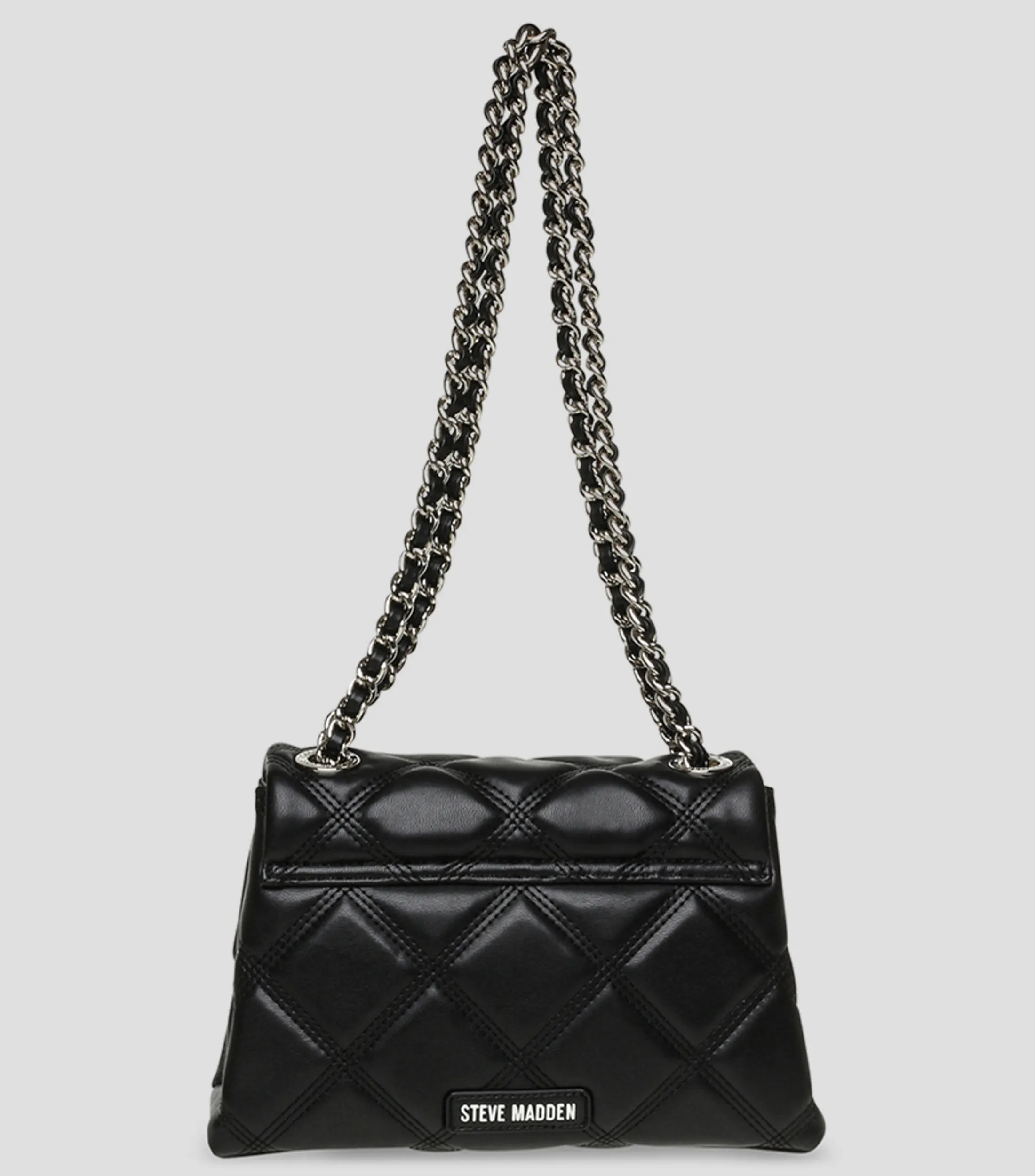 Steve Madden Bolso Shoulder Negro Bvolturi Capitonado Mujer