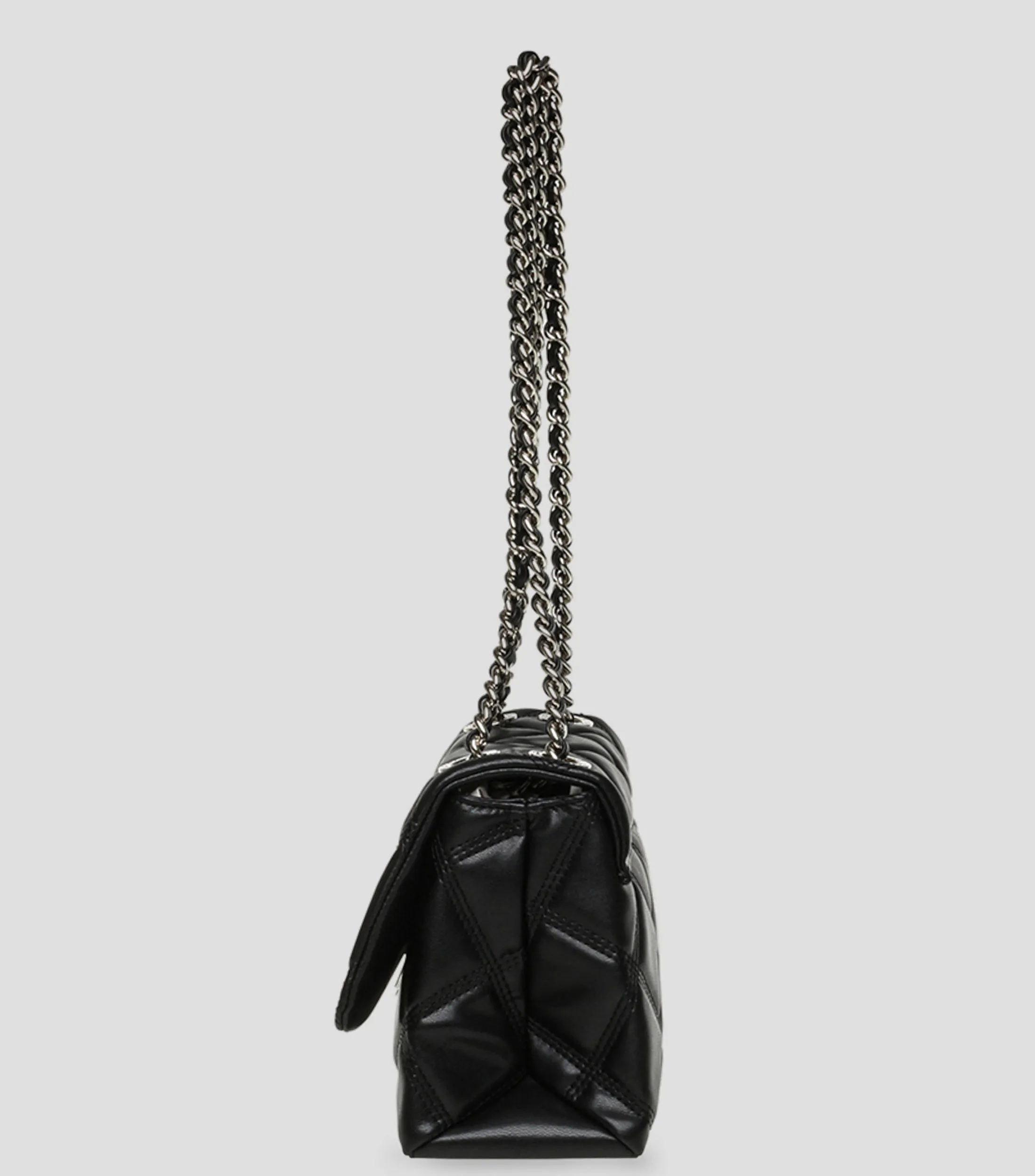 Steve Madden Bolso Shoulder Negro Bvolturi Capitonado Mujer