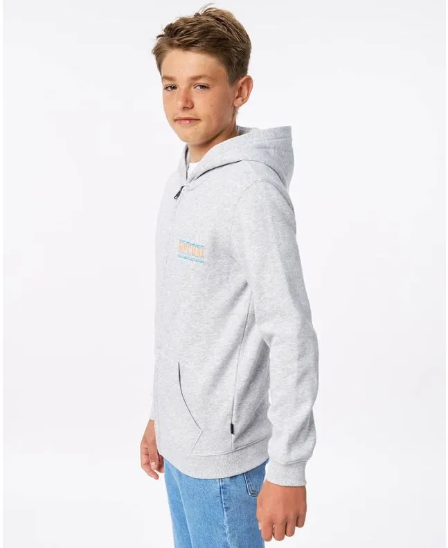 Sudadera con capucha y cremallera Rip Curl Cut Out Gris 