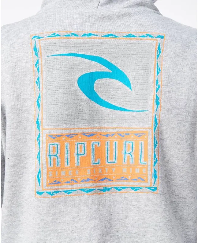 Sudadera con capucha y cremallera Rip Curl Cut Out Gris 