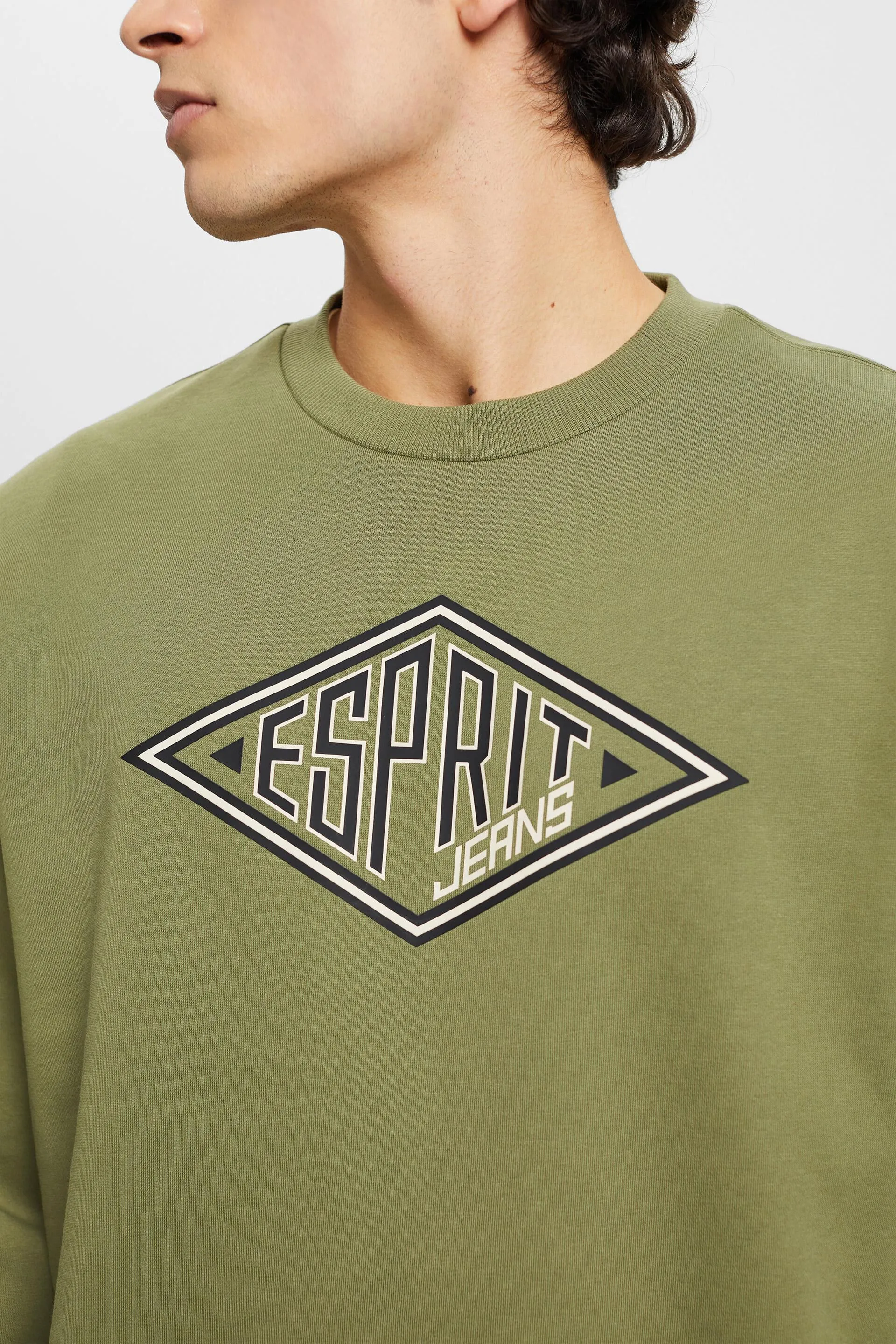 Sudadera con cuello redondo y logotipo estampado