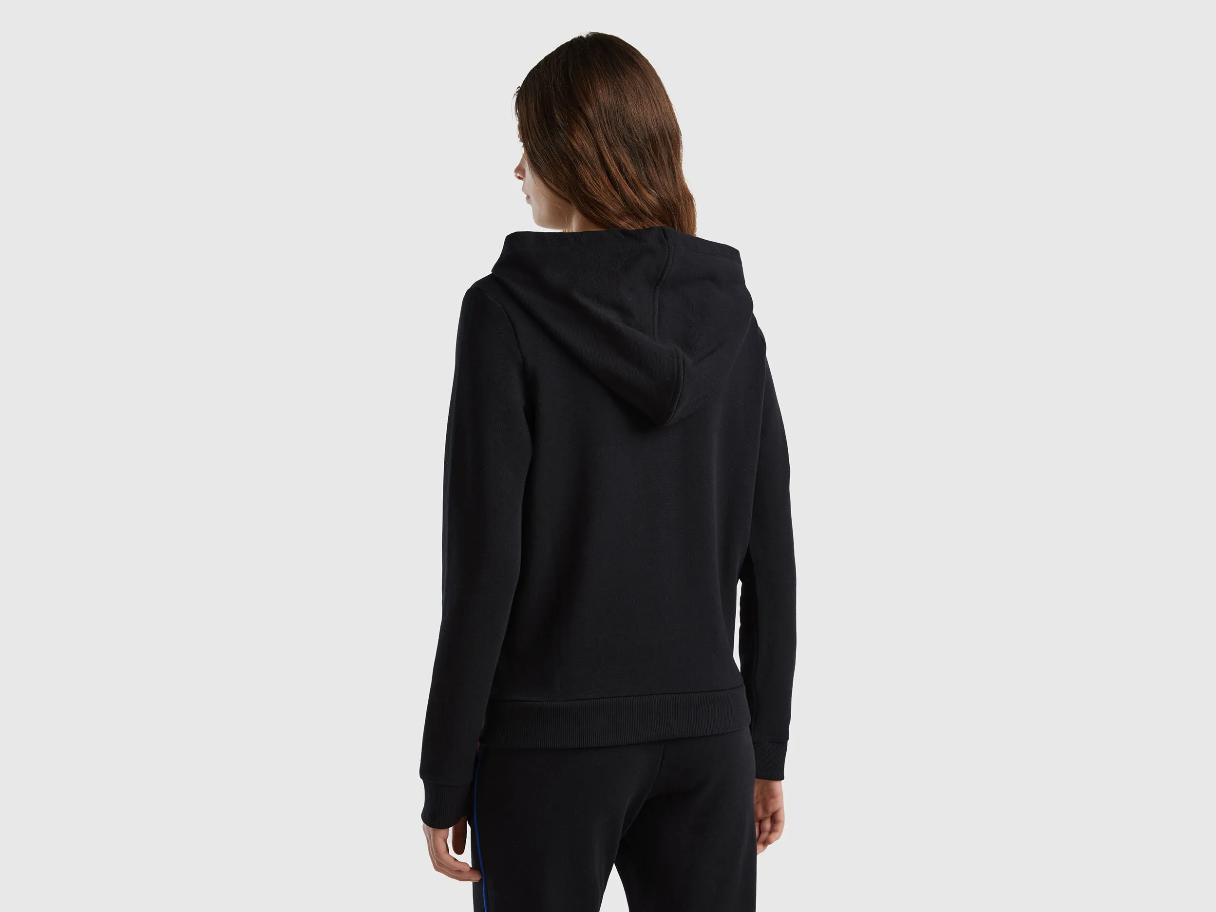 Sudadera de 100 % algodón con cremallera y capucha