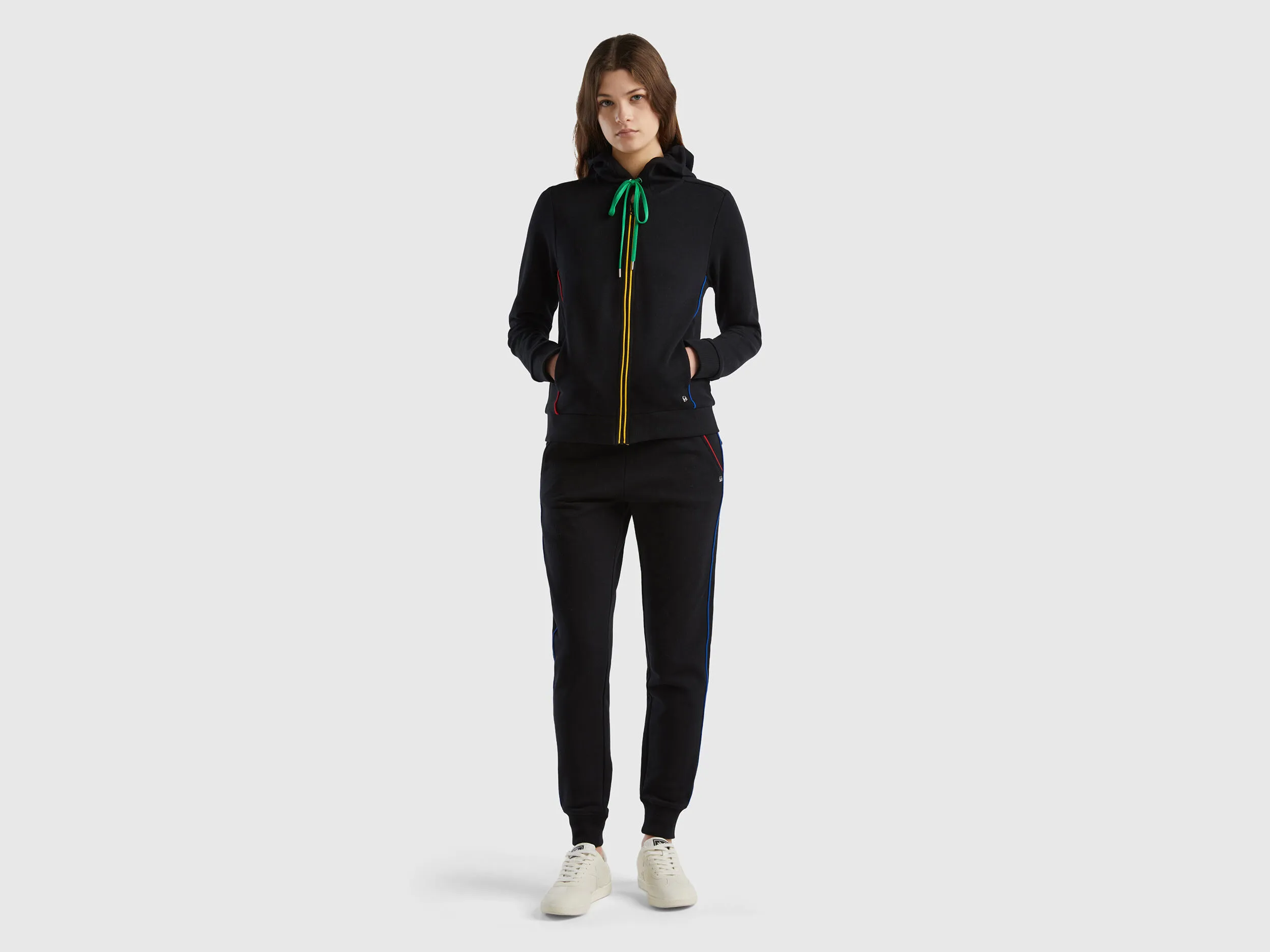 Sudadera de 100 % algodón con cremallera y capucha