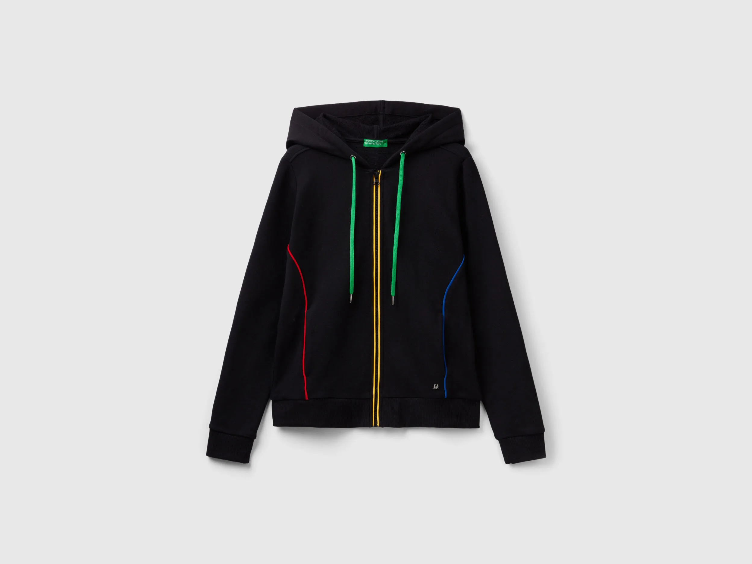 Sudadera de 100 % algodón con cremallera y capucha