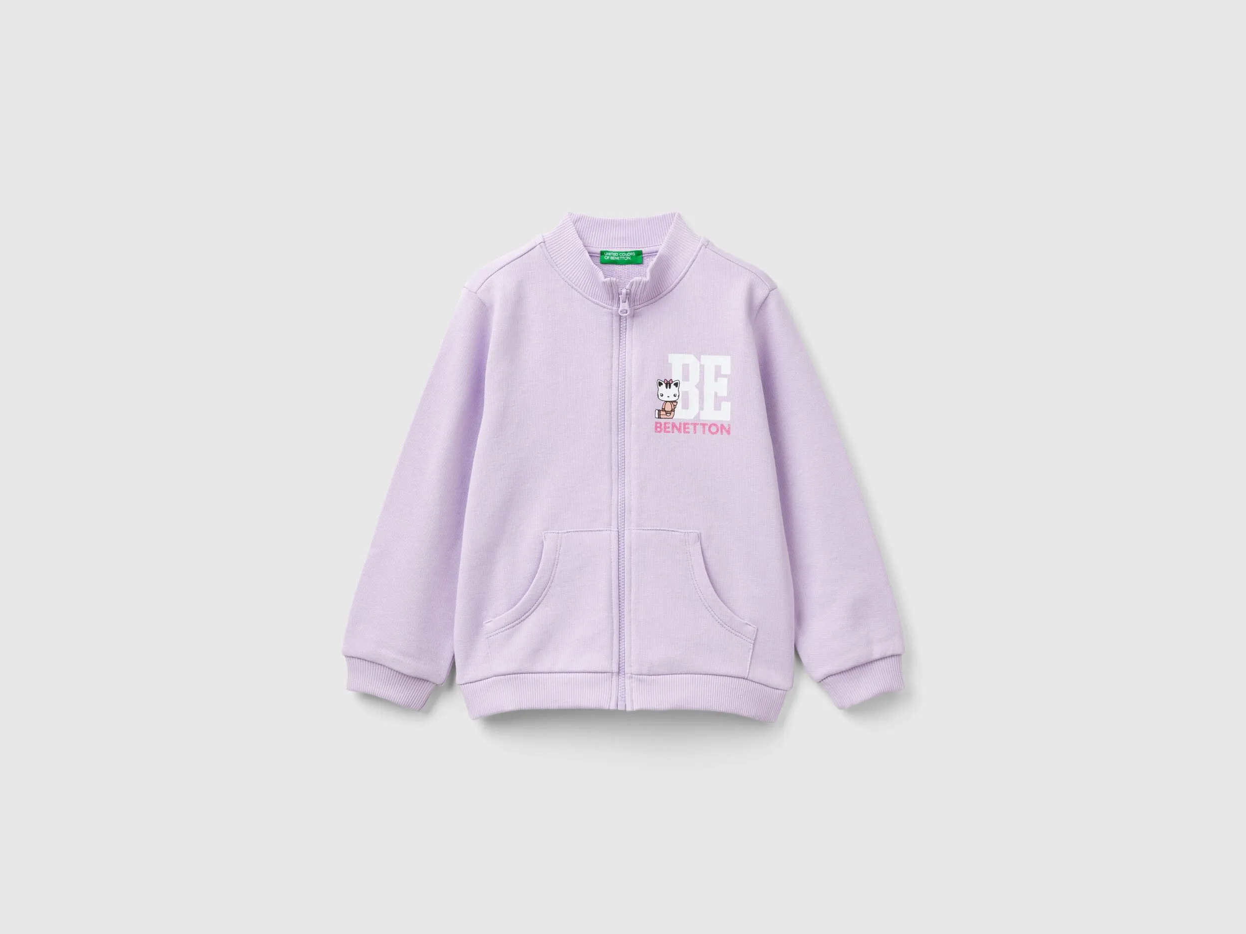 Sudadera de algodón orgánico con cremallera