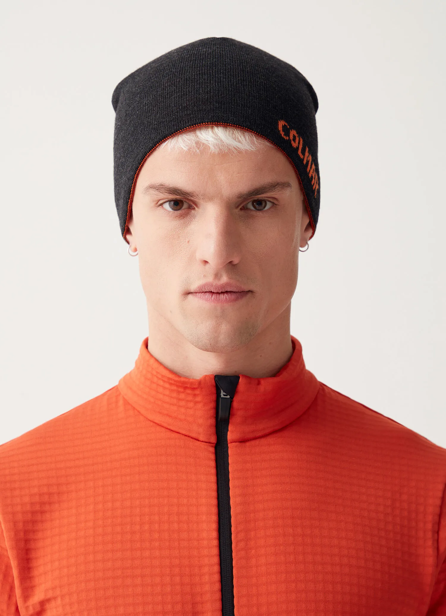 Sudadera de esquí elástica de efecto waffle con cremallera