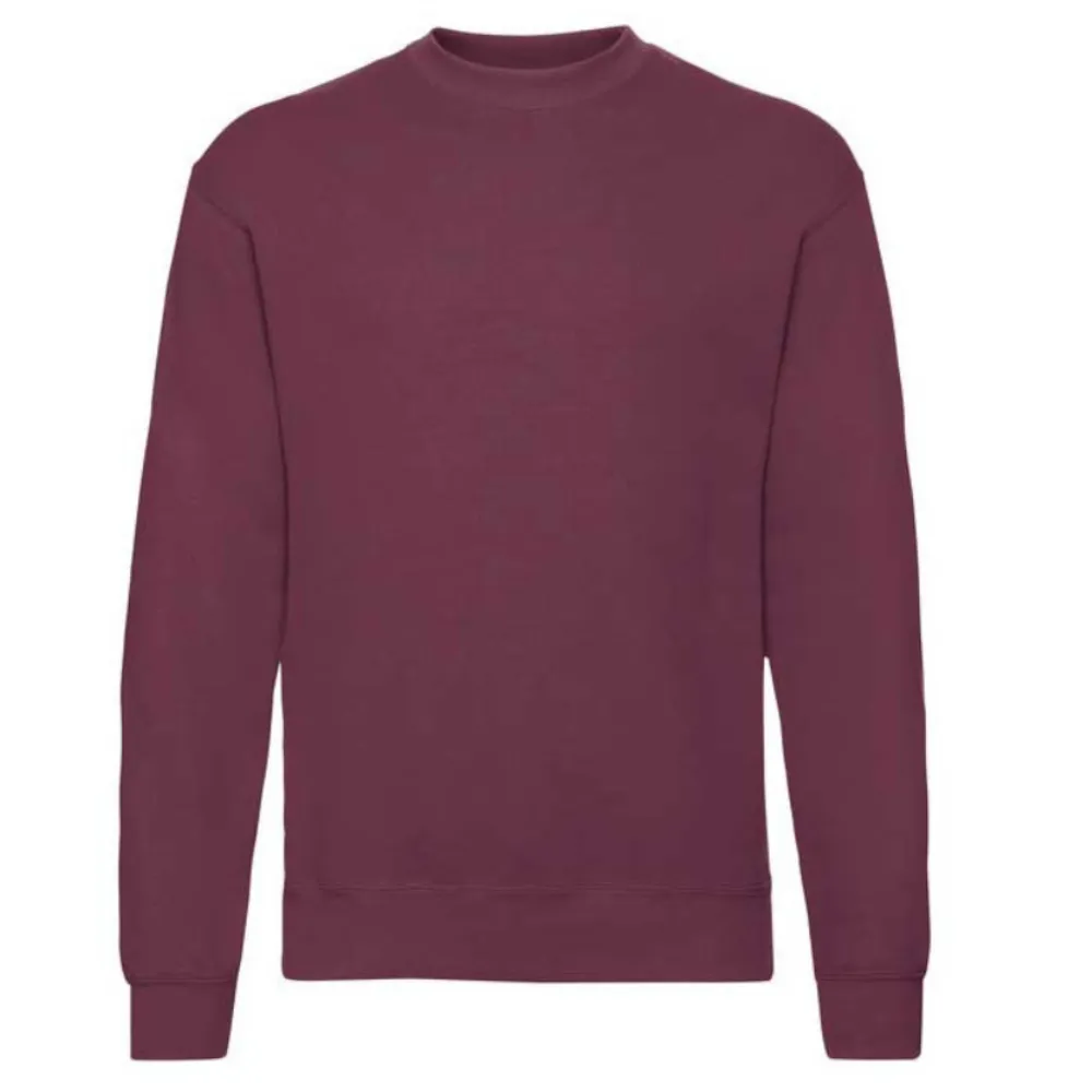 Sudadera Fruit of the Loom sin capucha manga montada Classic hombre