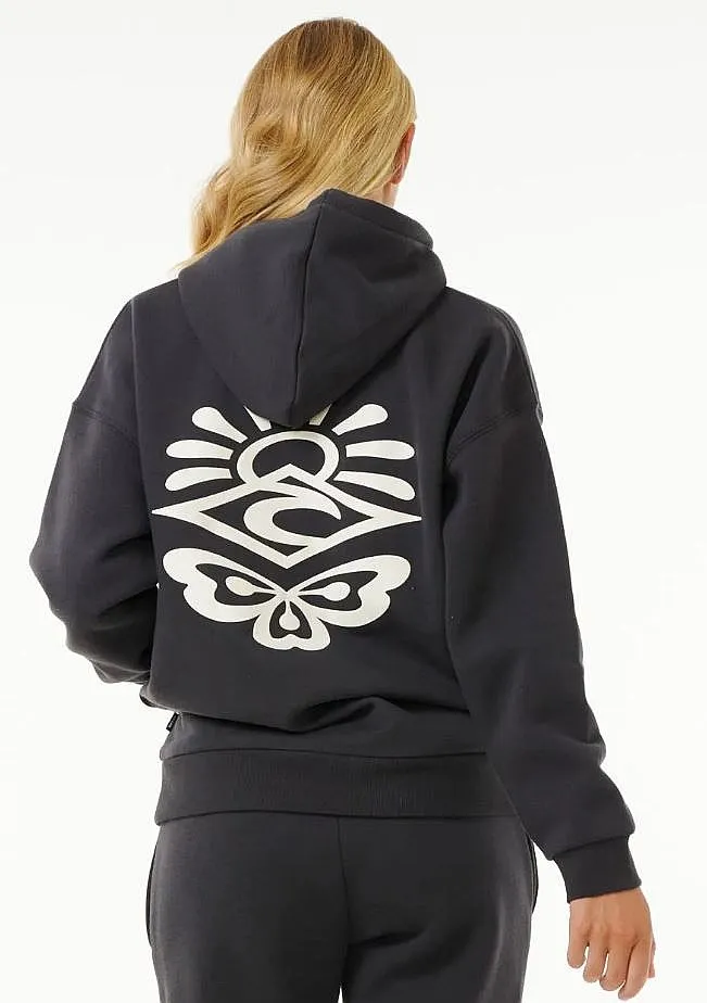 SUDADERA RIP CURL ICONS OF SURF HERITAGE HOOD  WASHED BLACK  WOMEN´S