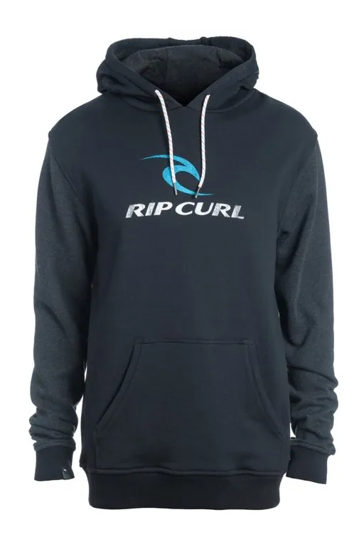 Sudadera sport surf hombre Rip Curl con capucha corps hooded Ref. cfenw4 black negra  logo grande