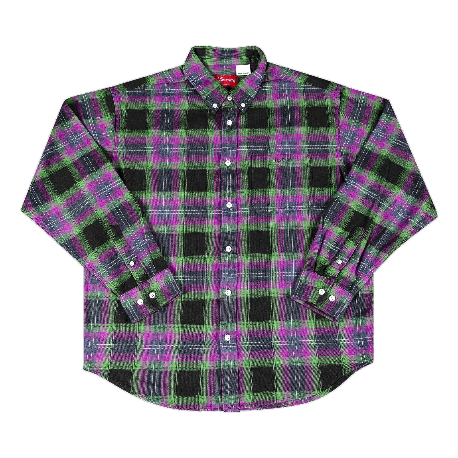 Supreme Brushed Plaid Flannel Shirt
