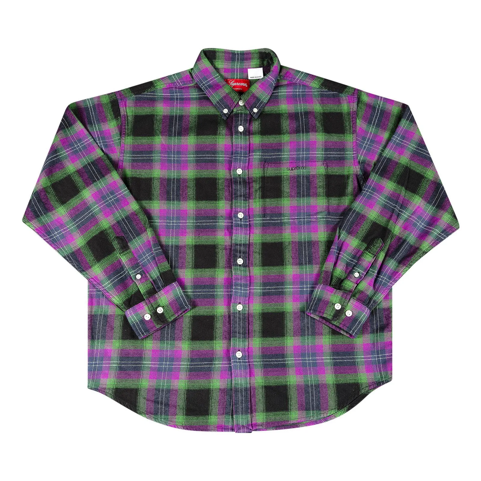 Supreme Brushed Plaid Flannel Shirt