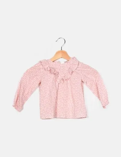 Tex Blusa rosa estampado floral combinada
