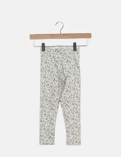 Tex Legging blanco estampado floral