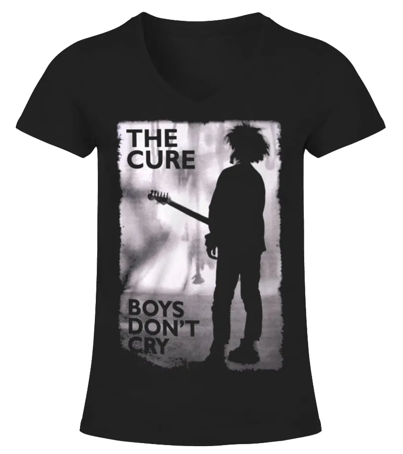 THE CURE BOYS DONT CRY TSHIRT FOR CHRISTMAS CAMISETA CUELLO PICO MUJER