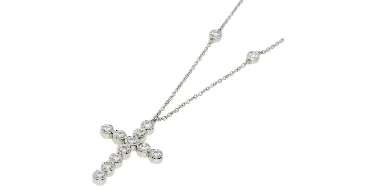 Tiffany & Co Collar de diamante cruzado Tiffany Jazz en platino 