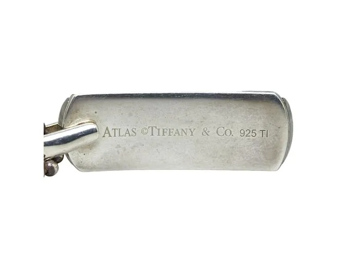 Tiffany & Co Collar Placa Atlas Tiffany Negro Roja 