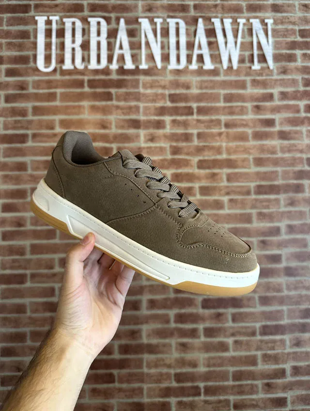 Tiffosi Denim – Deportivas verde oliva con suela blanca