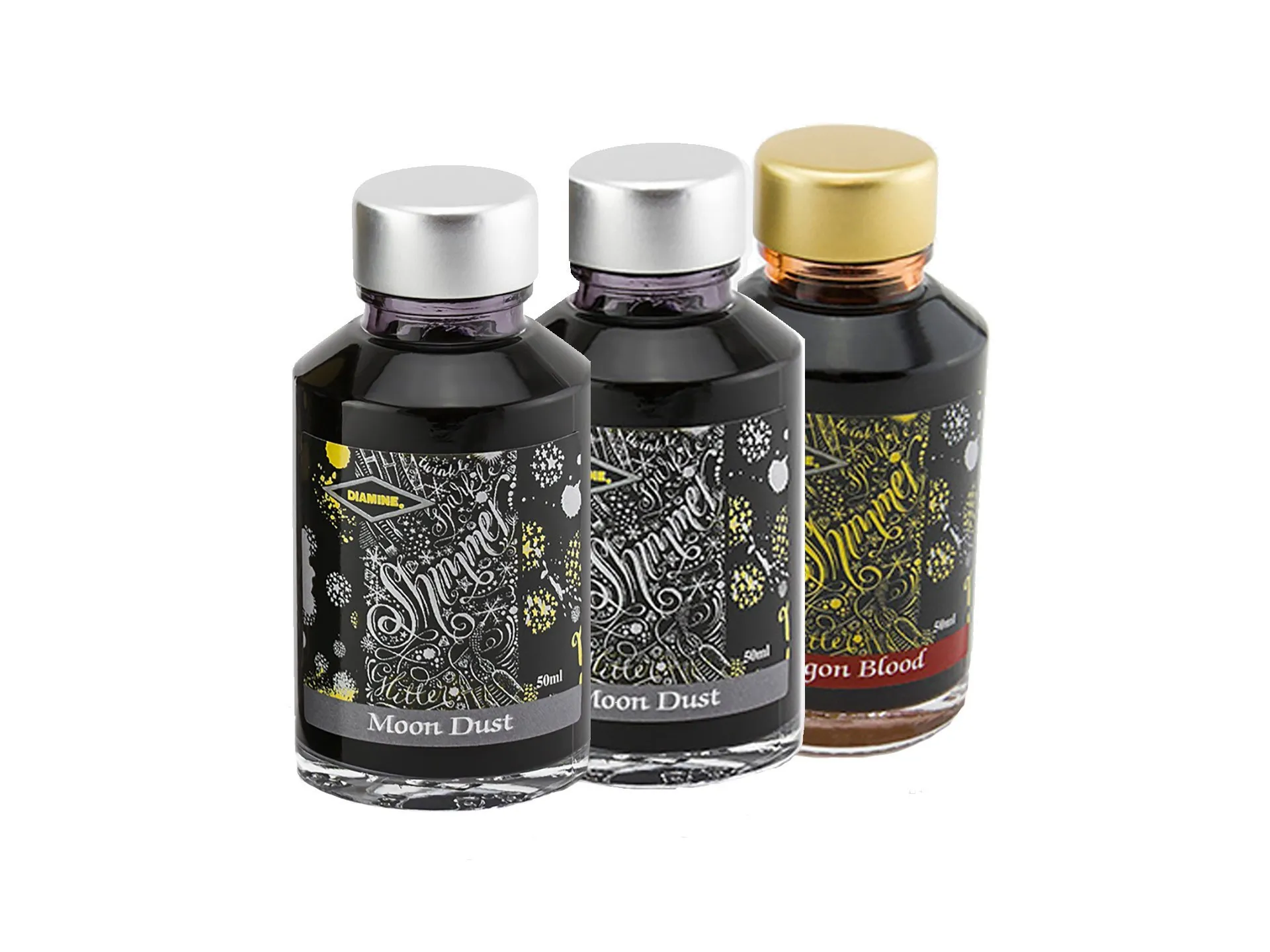 Tinta para escribir Diamine que brilla