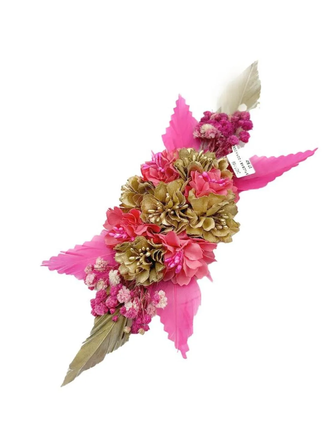 TOCADOS FUCSIAS Y DORADOS APLIQUE BROCHE PARA BODA Y EVENTOS
