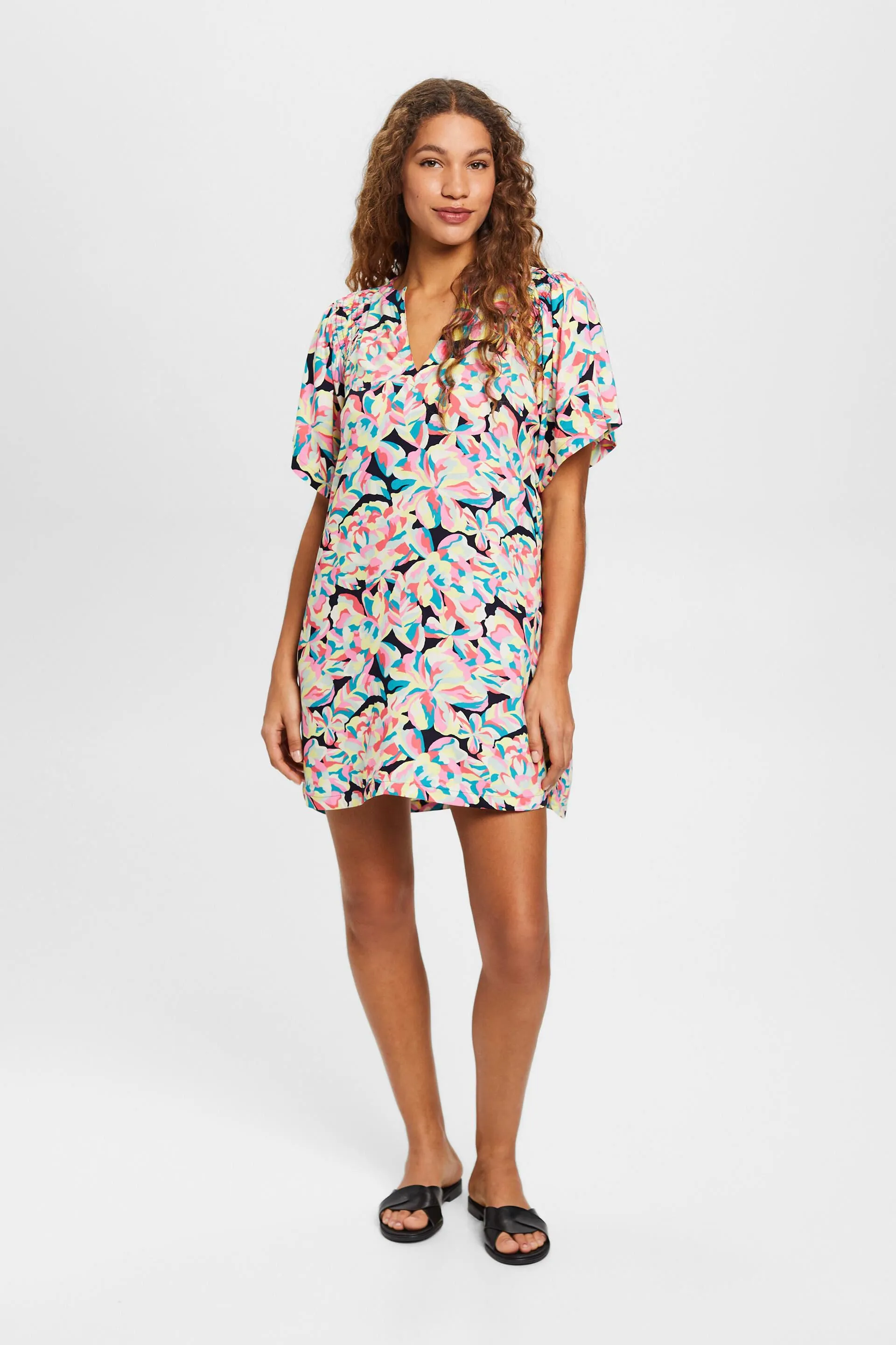 Túnica de playa con estampado floral