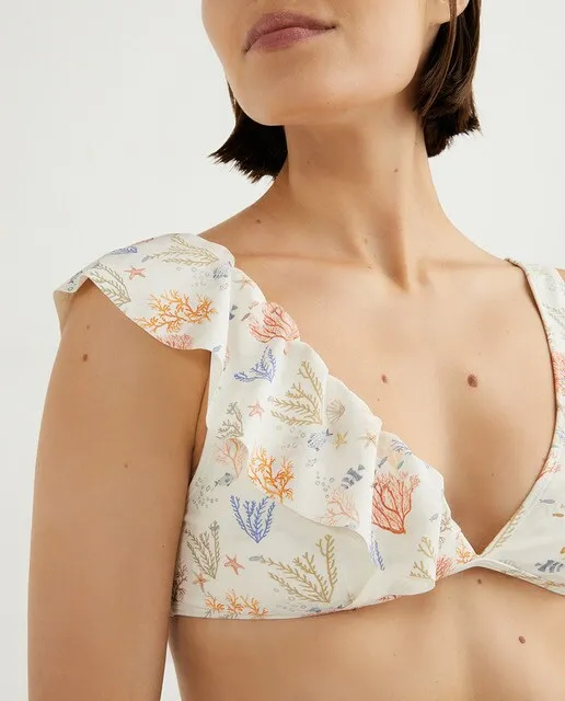 Unit Bikini estampado con volante