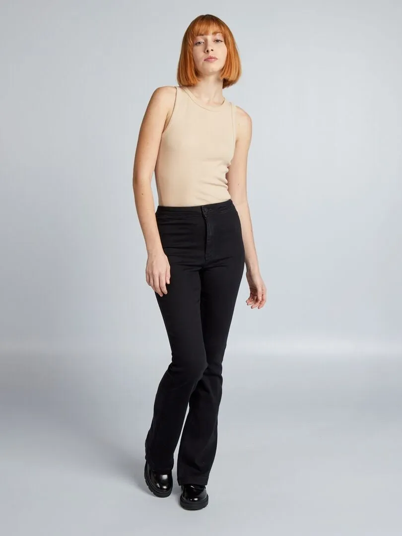 VAQUERO FLARE/BOOTCUT DE TALLE ALTO  NEGRO