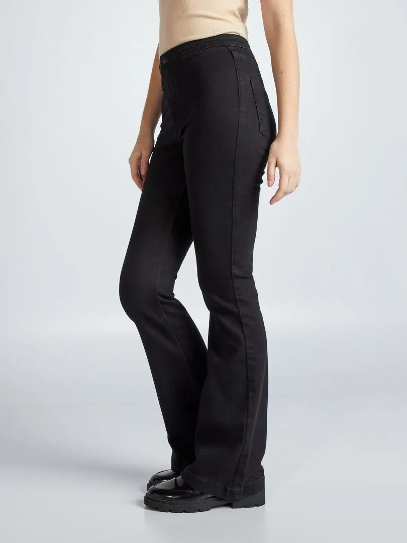 VAQUERO FLARE/BOOTCUT DE TALLE ALTO  NEGRO