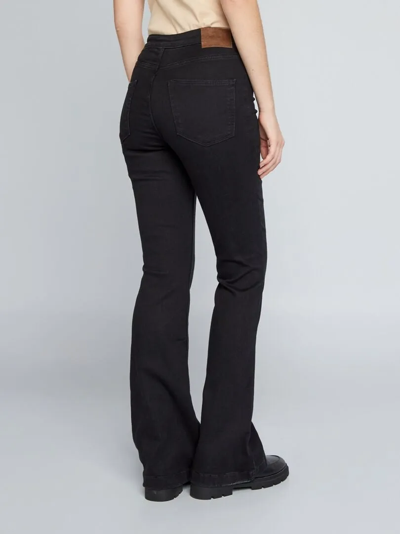VAQUERO FLARE/BOOTCUT DE TALLE ALTO  NEGRO