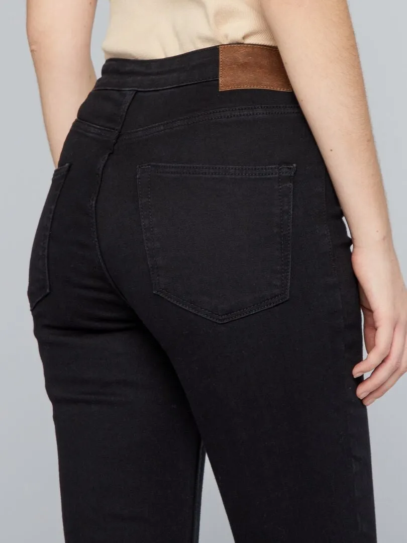 VAQUERO FLARE/BOOTCUT DE TALLE ALTO  NEGRO