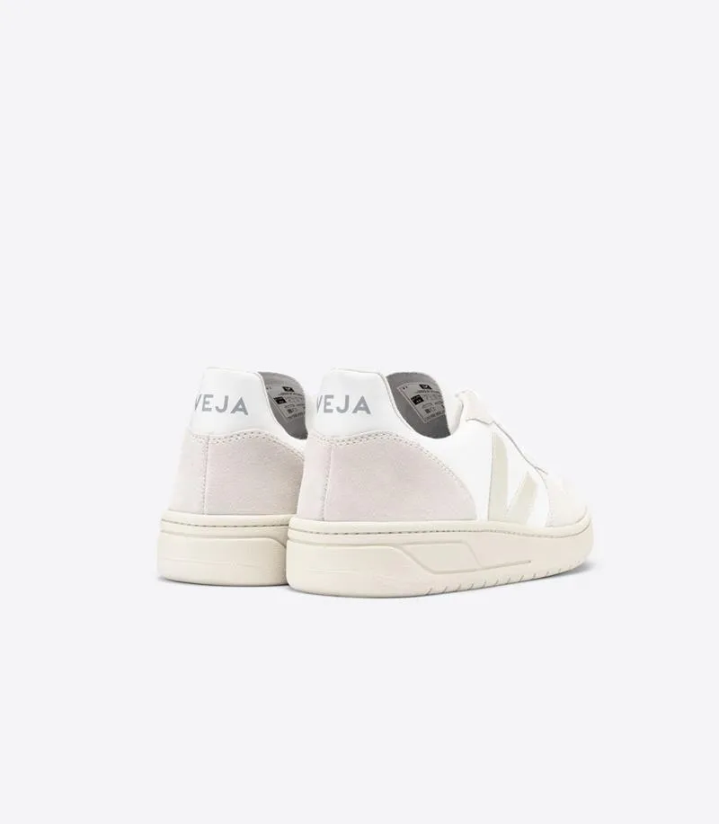 VEJA V10 MESH WHITE NATURAL PIERRE MUJER