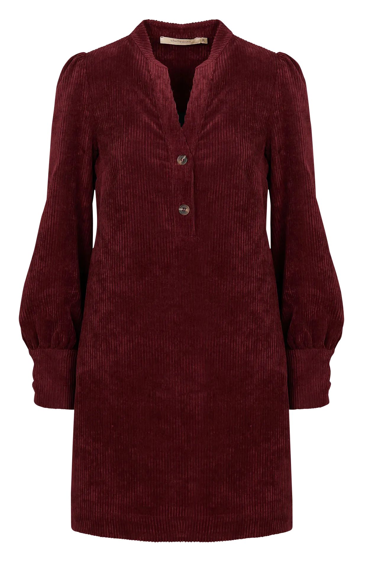 Vestido corto de pana en marron