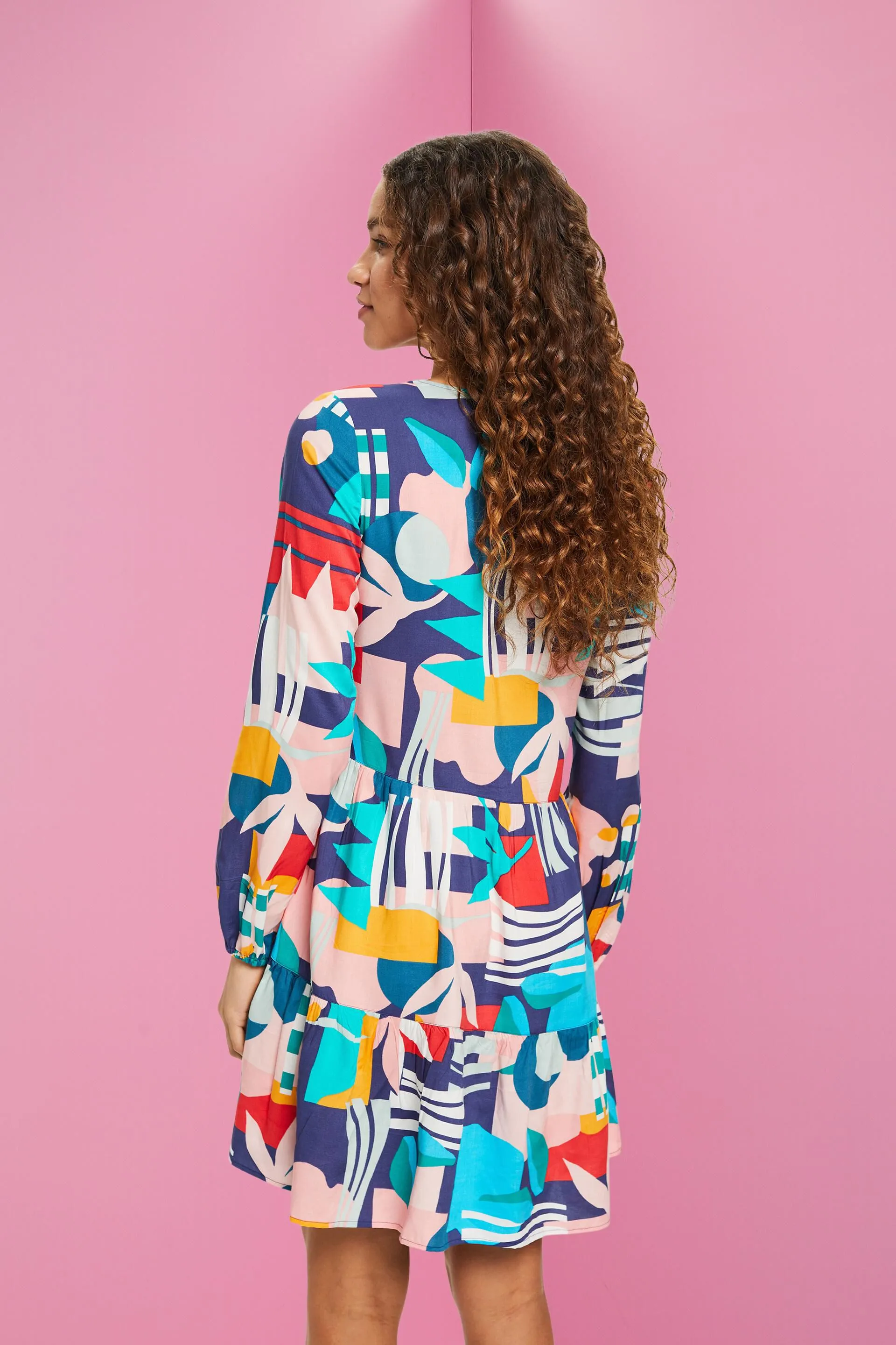 Vestido de playa con estampado multicolor