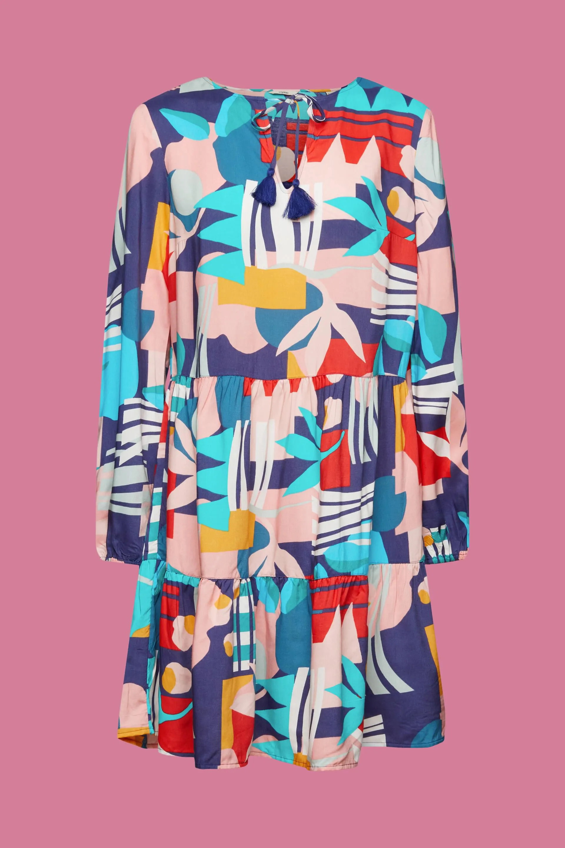 Vestido de playa con estampado multicolor