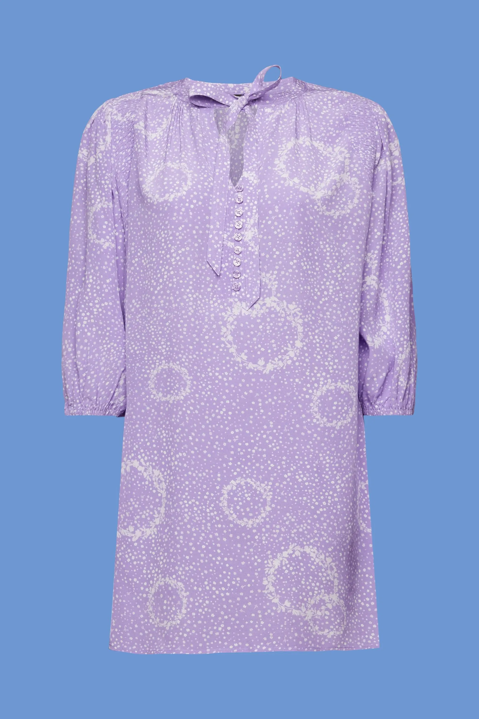 Vestido de tubo estampado con detalle anudado