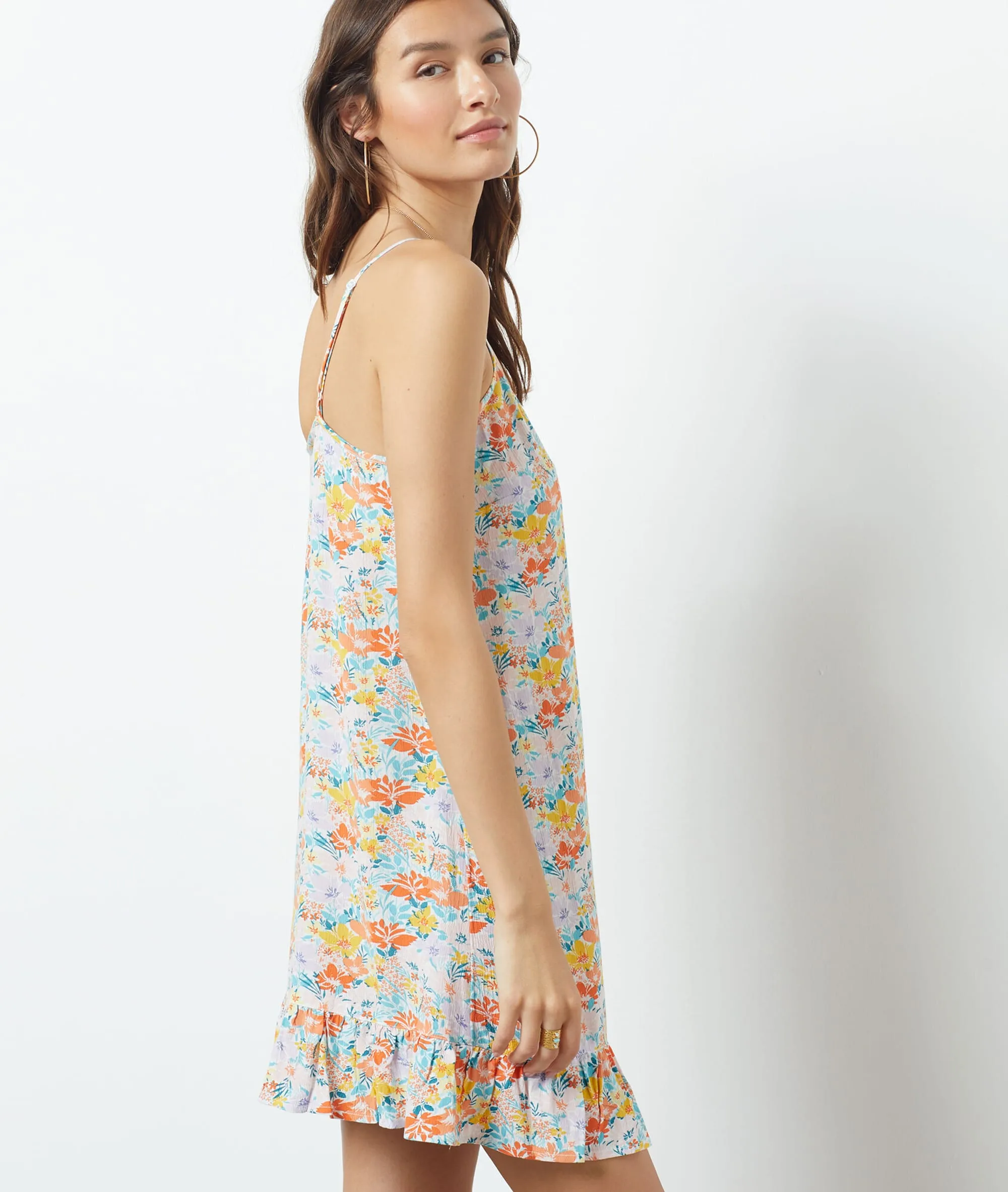 VESTIDO ESTAMPADO FLORAL HALLY MULTICOLORE  ETAM