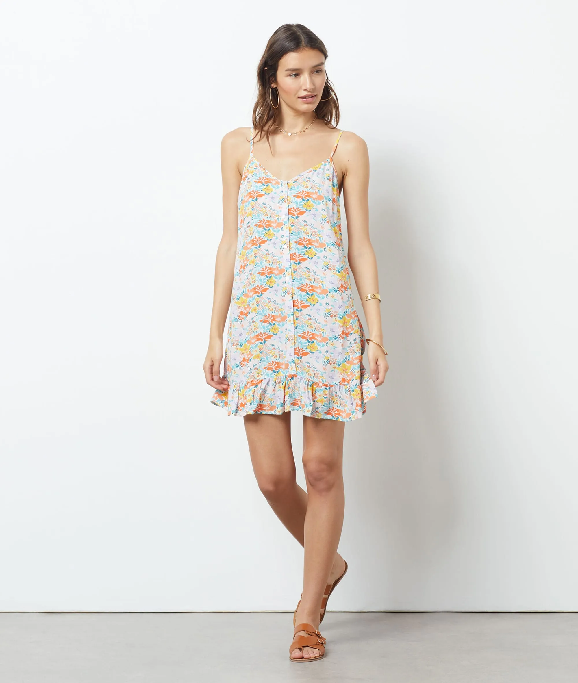 VESTIDO ESTAMPADO FLORAL HALLY MULTICOLORE  ETAM