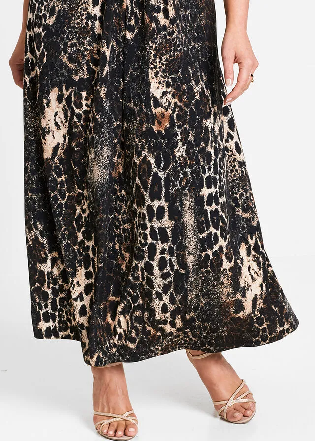 Vestido Marrón con estampado de leopardo